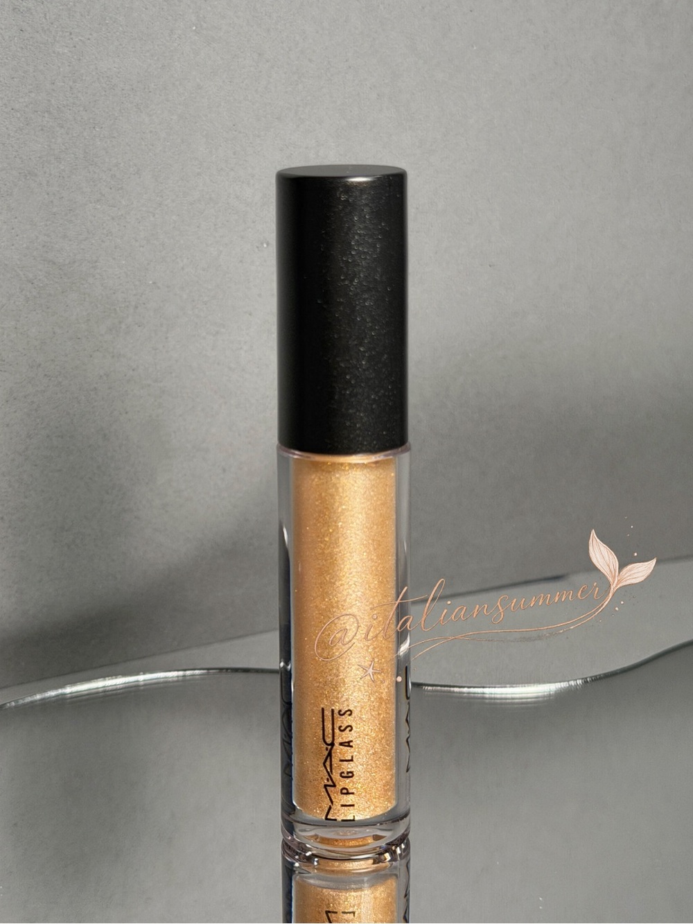 MAC Lipglass Goldfinch Rare Discontinued Gold Shimmer Lip Gloss Full Size HTF